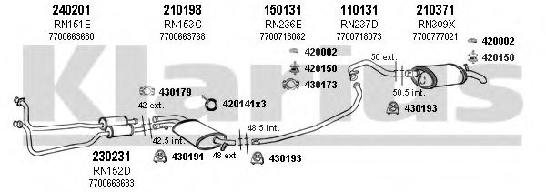KLARIUS 720469E Exhaust System